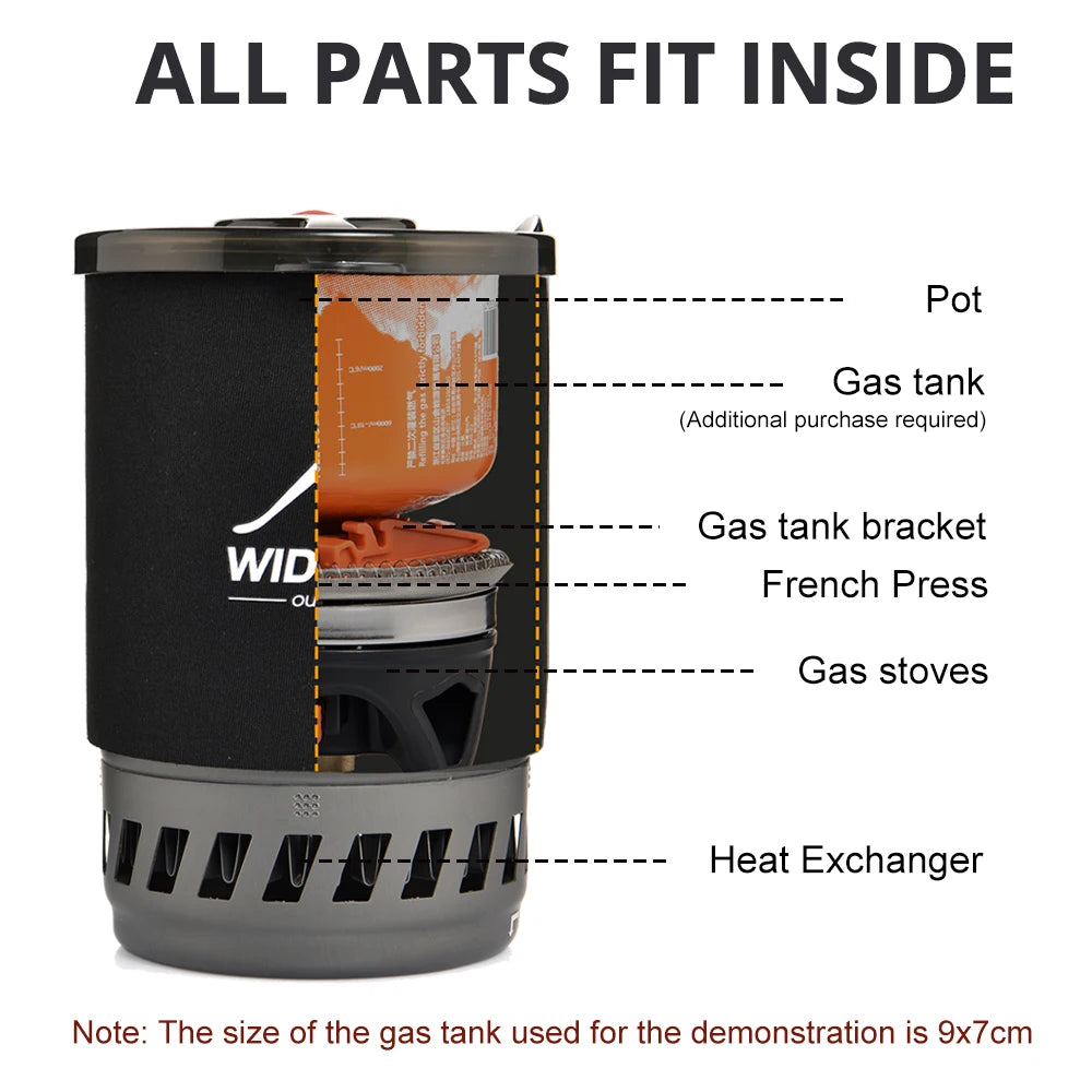 Morning Ritual Compact Camping Stove with French Press