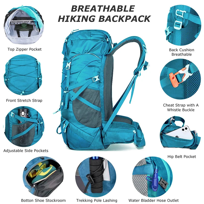 All Roads 50 Hiking Backpack with Rain Cover